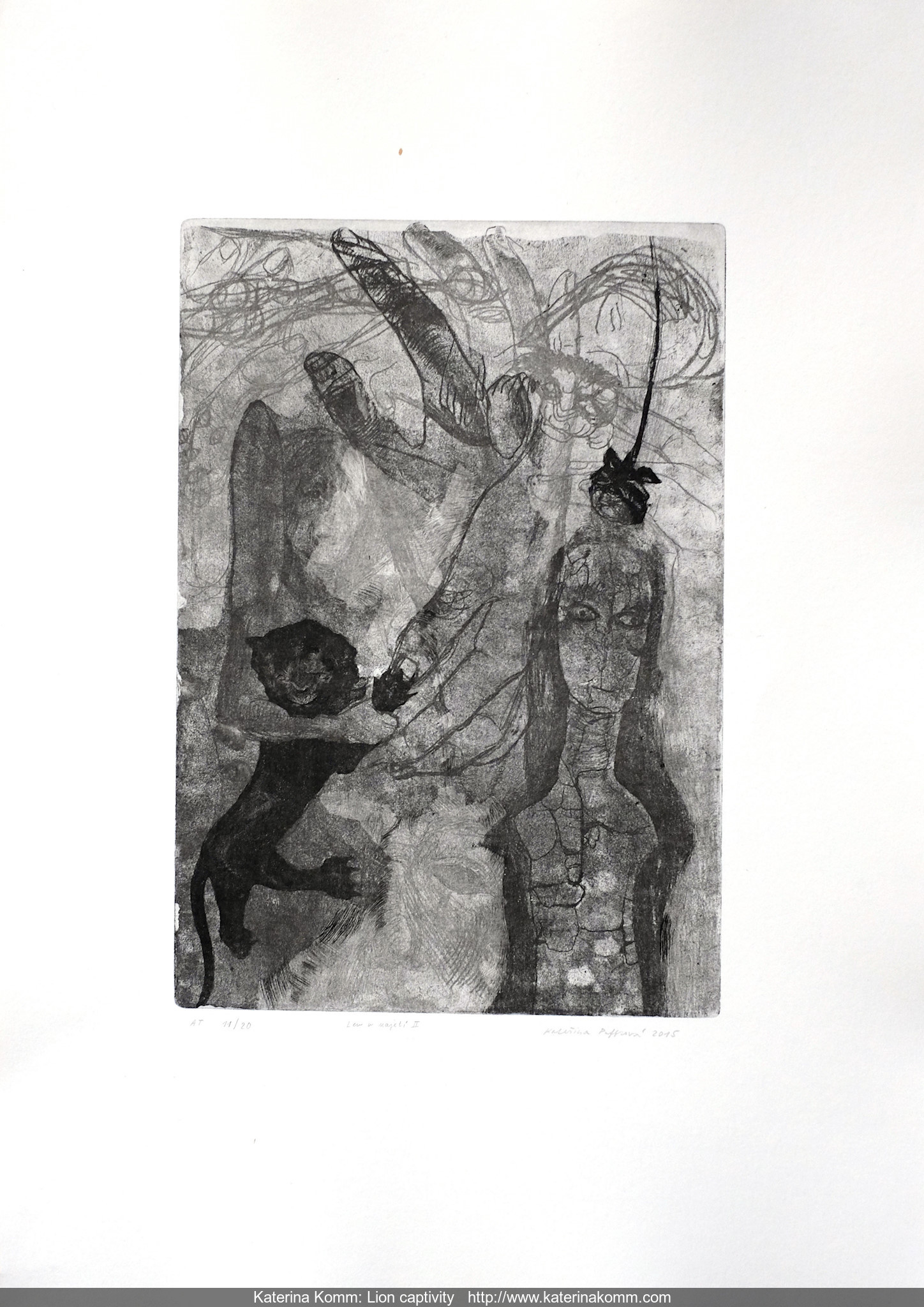 Katerina Komm: sculpture, PRÁCE: Lev v zajetí